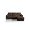 Chaise longue pele WILLY dereita 4 lugares chocolate