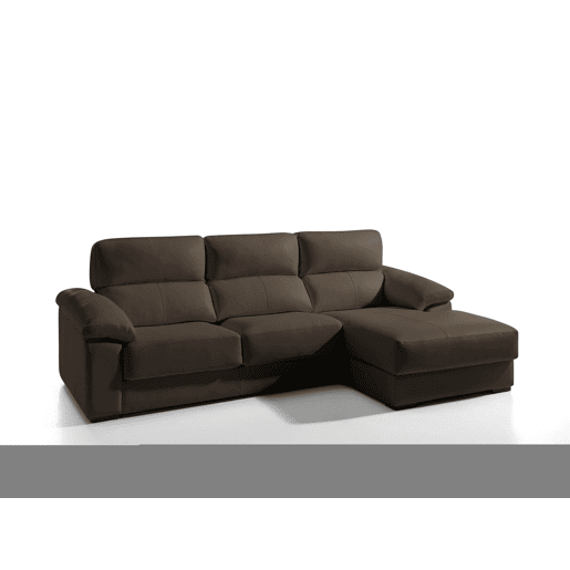 Chaise longue pele WILLY dereita 4 lugares chocolate