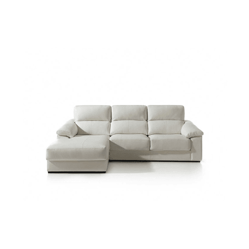 Chaise longue pele WILLY esquerda 4 lugares branco Chaise longue pele WILLY esquerda 4 lugares branco