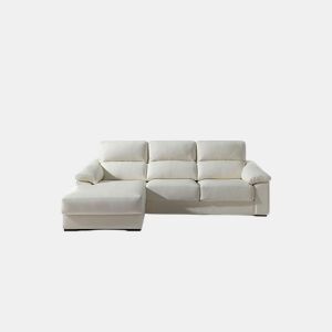 Chaise longue pele WILLY esquerda 4 lugares branco