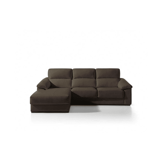 Chaise longue pele WILLY esquerda 4 lugares chocolate Chaise longue pele WILLY esquerda 4 lugares chocolate