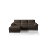 Chaise longue pele WILLY esquerda 4 lugares chocolate
