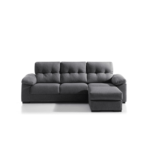 Chaise longue MIA reversível 4 lugares cinza escuro