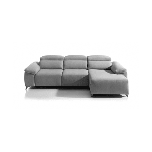 Chaise longue elétrica BALIO lado dereito cor cinza claro