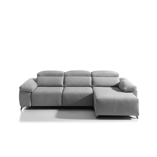 Chaise longue elétrica BALIO lado dereito cor cinza claro