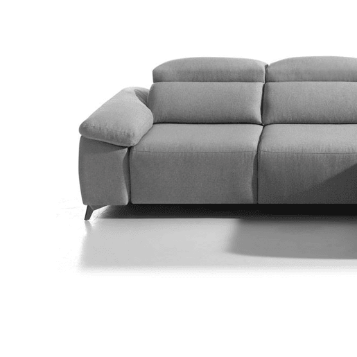 Chaise longue elétrica BALIO lado dereito cor cinza claro
