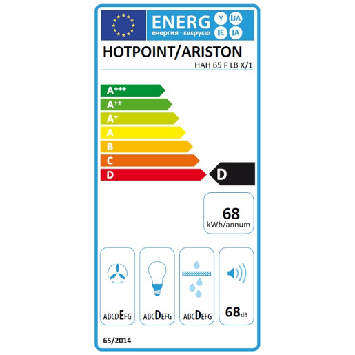Exaustor HOTPOINT HAH 65 F LB X1 Exaustor HOTPOINT HAH 65 F LB X1