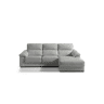 Chaise longue pele WILLY dereita 4 lugares cinza