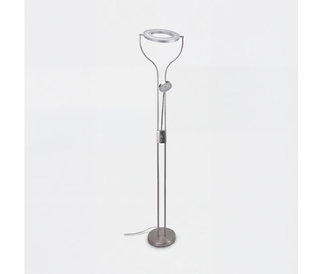 Lámpara de pie major de acero inoxidable 180cm - conforama