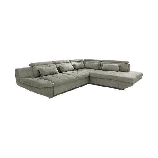 Sofá de canto com cama ETERNITY dereita 5 lugares vison