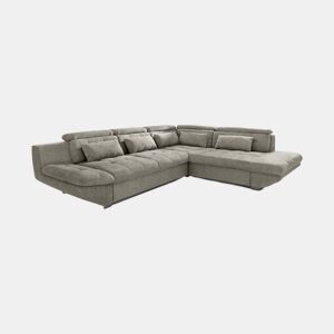 Sofá de canto com cama ETERNITY dereita 5 lugares vison