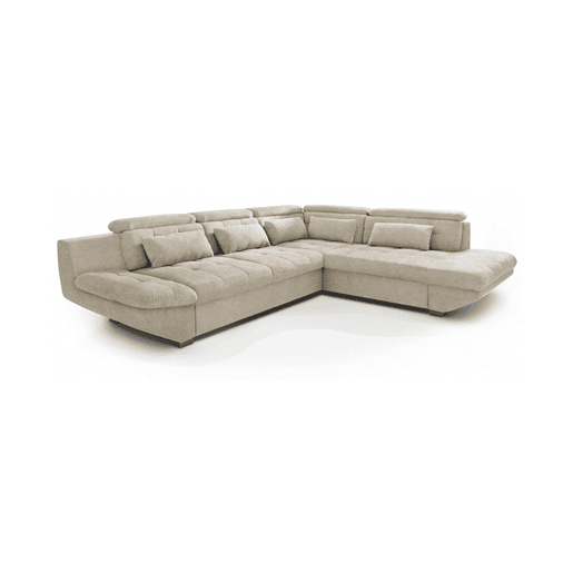 Sofá de canto conversível em cama ETERNITY dereita 5 lugares bege