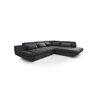 Sofá de canto com cama ETERNITY dereita 5 lugares antracite