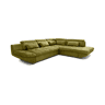 Sofá de canto com cama ETERNITY dereita 5 lugares verde