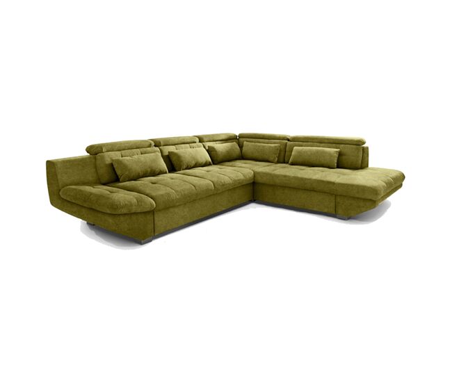 Rinconera convertible en cama ETERNITY derecha 5 plazas verde