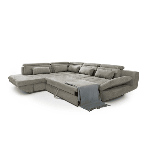 Sofá de canto com cama ETERNITY esquerda 5 lugares vison Sofá de canto com cama ETERNITY esquerda 5 lugares vison