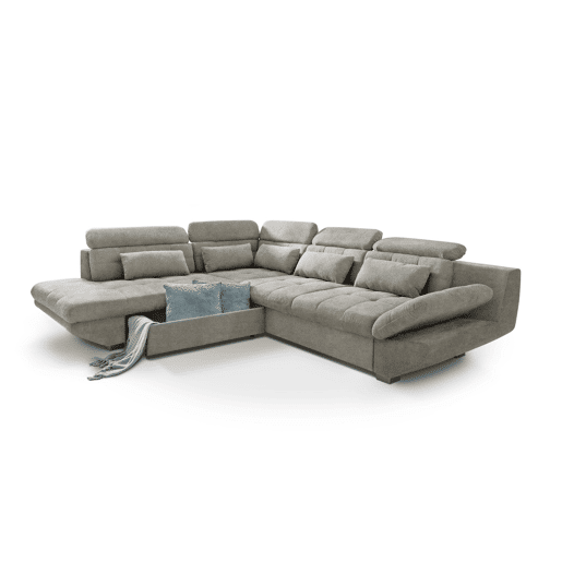 Sofá de canto com cama ETERNITY esquerda 5 lugares vison Sofá de canto com cama ETERNITY esquerda 5 lugares vison