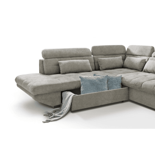 Sofá de canto com cama ETERNITY esquerda 5 lugares vison Sofá de canto com cama ETERNITY esquerda 5 lugares vison