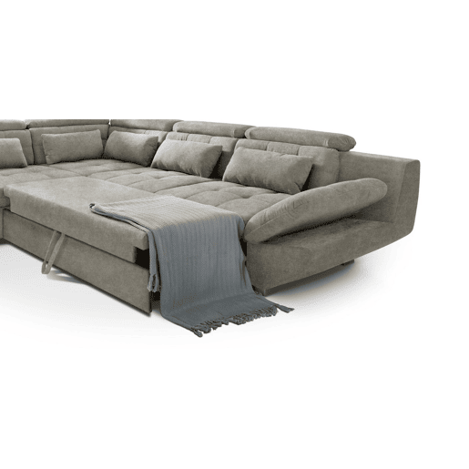 Sofá de canto com cama ETERNITY esquerda 5 lugares vison Sofá de canto com cama ETERNITY esquerda 5 lugares vison