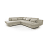 Sofá de canto com cama ETERNITY esquerda 5 lugares bege