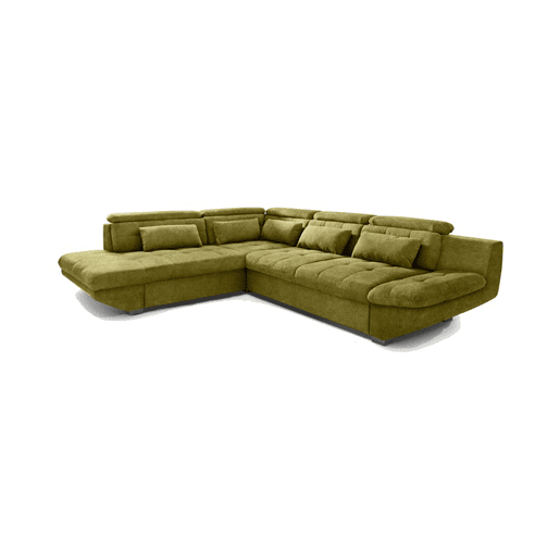 Sofá de canto com cama ETERNITY esquerda 5 lugares verde Sofá de canto com cama ETERNITY esquerda 5 lugares verde