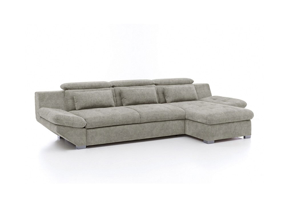 Chaise longue convertible en cama eternity derecha 5 plazas visón - conforama