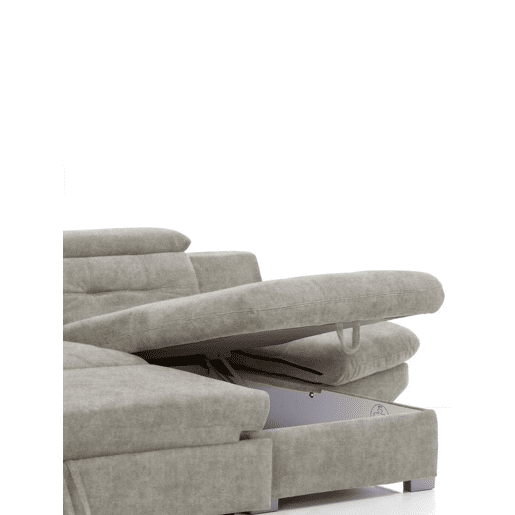 Chaise longue cama ETERNITY dereita 5 lugares vison