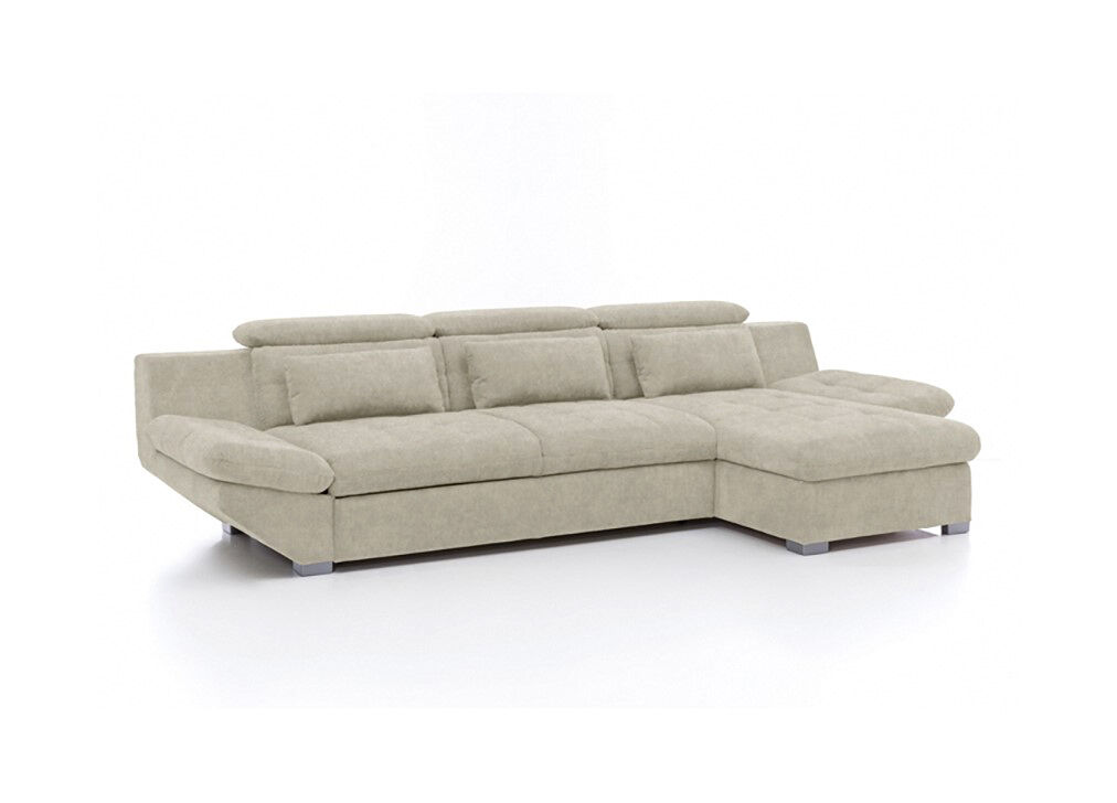 Chaise longue convertible en cama eternity derecha 5 plazas beige - conforama