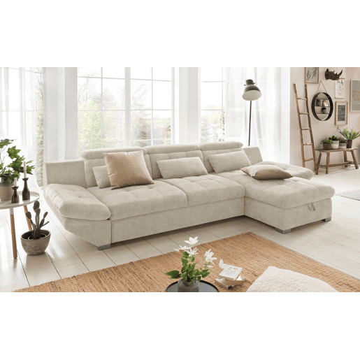 Chaise longue conversível em cama ETERNITY dereita 5 lugares bege