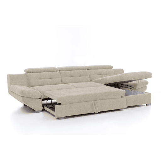 Chaise longue conversível em cama ETERNITY dereita 5 lugares bege