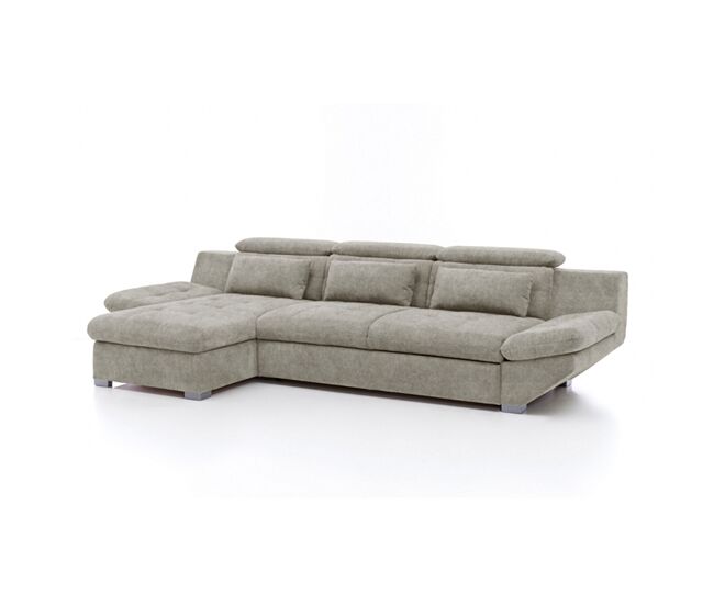 Chaise longue con cama eternity izquierda 5 plazas visón - conforama