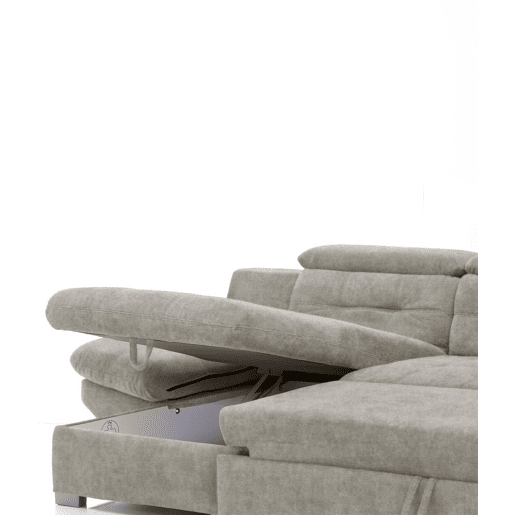 Chaise longue cama ETERNITY esquerda 5 lugares vison Chaise longue cama ETERNITY esquerda 5 lugares vison
