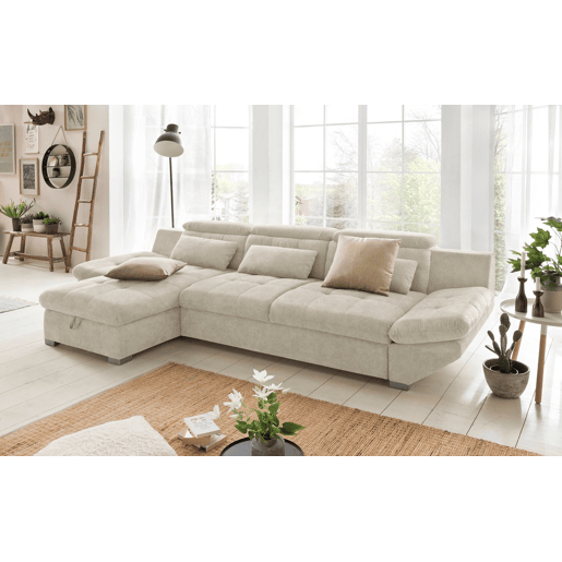 Chaise longue cama ETERNITY esquerda 5 lugares bege