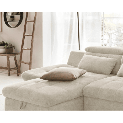 Chaise longue cama ETERNITY esquerda 5 lugares bege