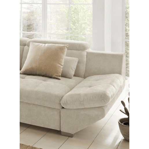 Chaise longue cama ETERNITY esquerda 5 lugares bege