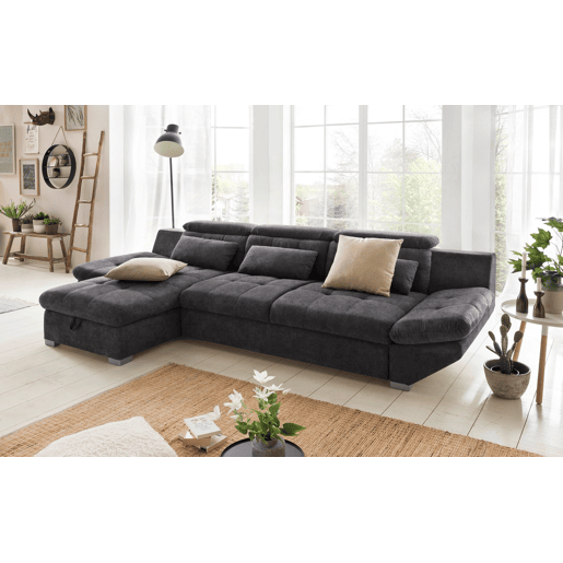 Chaise longue cama ETERNITY esquerda 5 lugares antracite