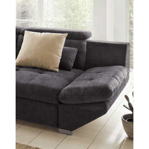 Chaise longue cama ETERNITY esquerda 5 lugares antracite