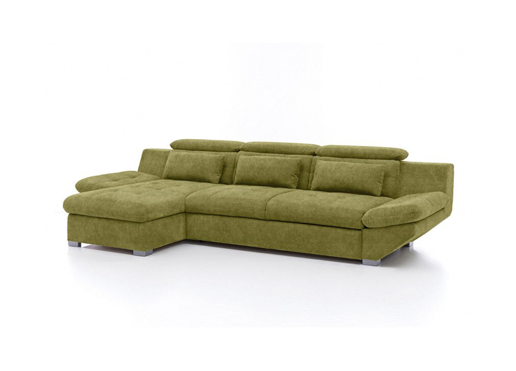 Chaise longue con cama eternity izquierda 5 plazas verde - conforama