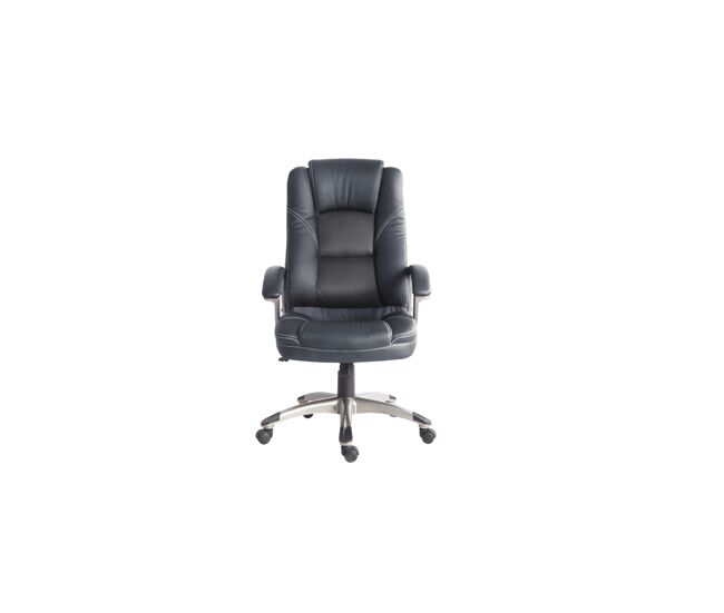 Silla de escritorio de piel sintética steph gris
