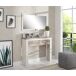 Mueble recibidor con espejo VERONA Mueble recibidor con espejo VERONA Blanco/ Madera