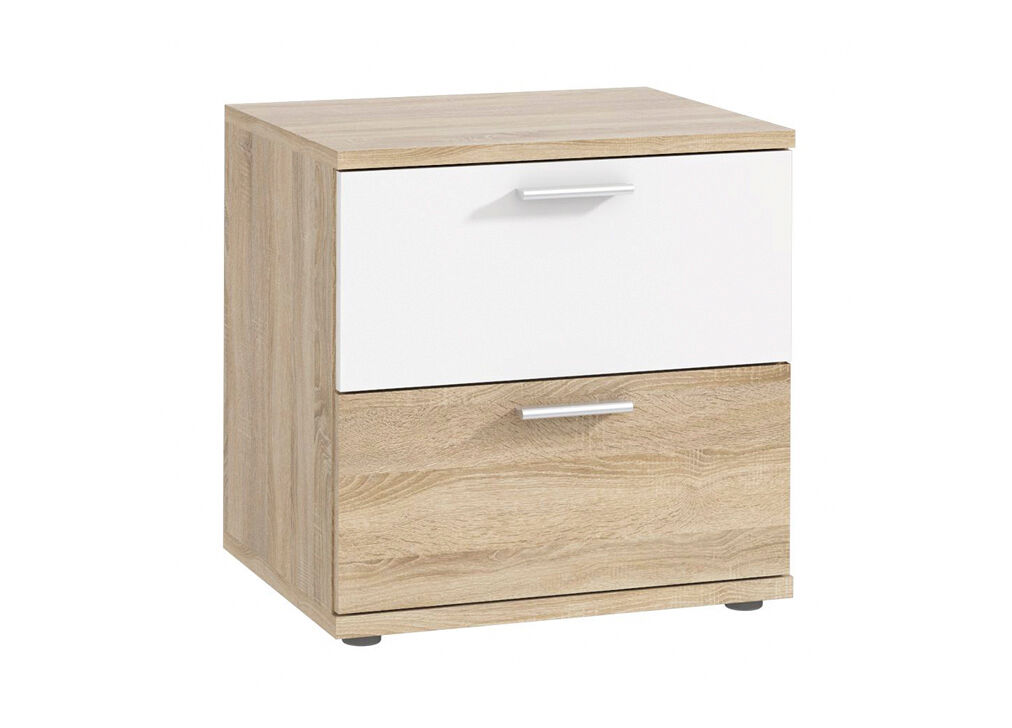 Mesita de noche 2 cajones SKIVE