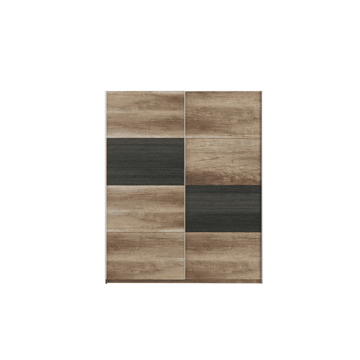 Roupeiro SKIVE portas deslizantes 170x209cm preto
