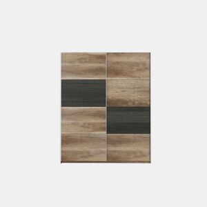 Roupeiro SKIVE portas deslizantes 170x209cm preto