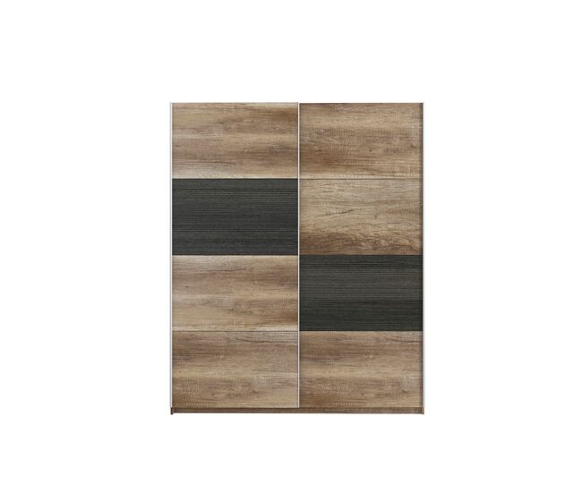 Armario skive puertas correderas 170x209cm negro - conforama