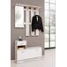 Mueble recibidor con zapatero y espejo HELA Mueble recibidor con zapatero y espejo HELA Blanco/ Gris