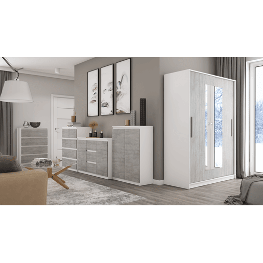 Sapateira com 2 portas e 2 prateleiras ELEGANZA branco
