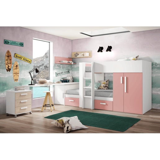 Prateleira suspensa LUPY 8K rosa talco