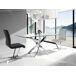 ANGEL CERDA Mesa comedor rectangular cristal templado y acero cromado 160x95 ANGEL CERDA Mesa comedor rectangular cristal templado y acero cromado 160x95 Transparente