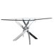 ANGEL CERDA Mesa comedor rectangular cristal templado y acero cromado 160x95 ANGEL CERDA Mesa comedor rectangular cristal templado y acero cromado 160x95 Transparente