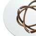ANGEL CERDA Mesa comedor redonda cristal templado y nogal 140x140 ANGEL CERDA Mesa comedor redonda cristal templado y nogal 140x140 Nogal